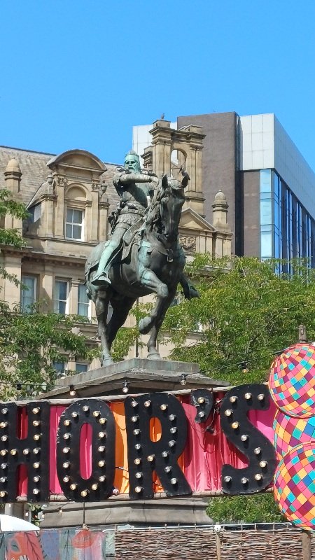 The Black Prince on a horse